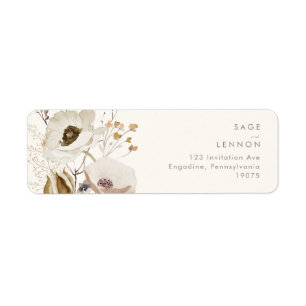 Fleur sauvage lunatique Étiquette d'adresse de r