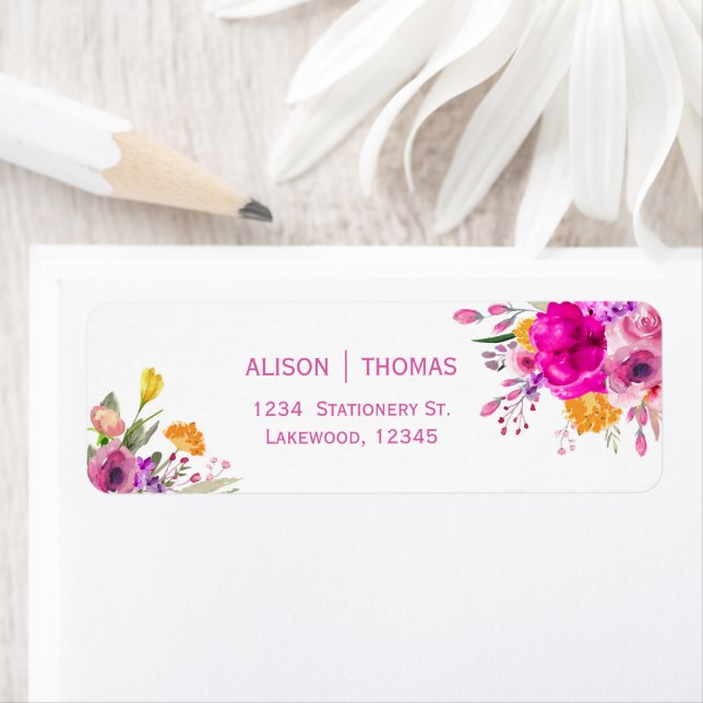 Fleur sauvage mariage printemps RSVP Adresse de re (En situation)