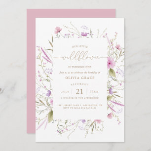 Fleur sauvage Meadow   Invitation pour le premier 