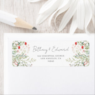 Fleur sauvage Meadow Mariage Adresse de retour