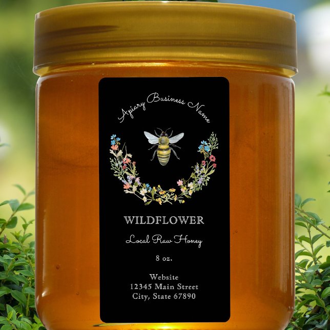 Fleur sauvage moderne miel abeille Apière produit (Créateur téléchargé)