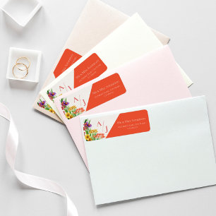 Fleur sauvage Orange Floral Mariage Adresse de ret