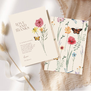 Fleur sauvage rose Jaune Amour Et Merci Mariage