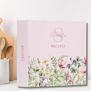 Fleur sauvage rose personnalisé Recette Classeur d