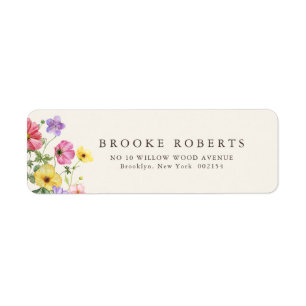 Fleur sauvage Rustic Chic Floral Boho Pays Adresse
