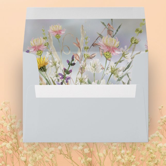 Fleur sauvage rustique Pastel Garden Enveloppe de  (Créateur téléchargé)