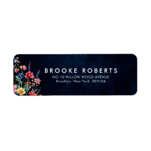 Fleur sauvage Rustique Pays Boho Floral Marine Mar