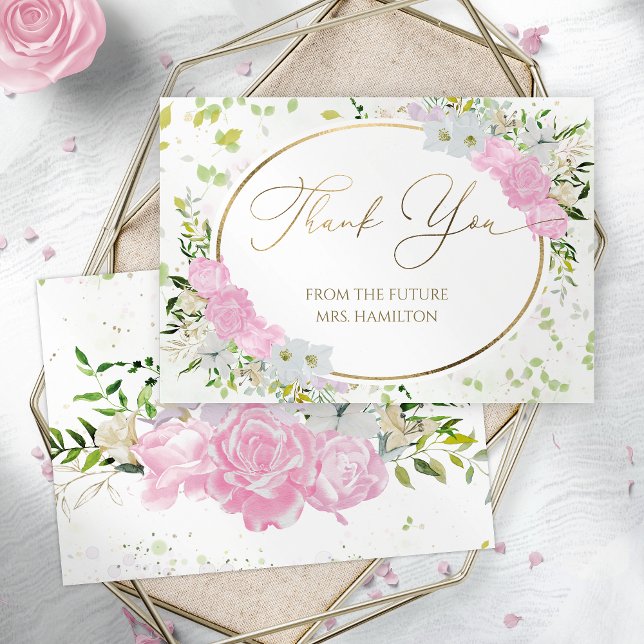 Fleur sauvage Spring Fête des mariées Merci Cartes (Créateur téléchargé)