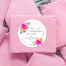 Fleur sauvage Spring Merci Sticker Classic Round