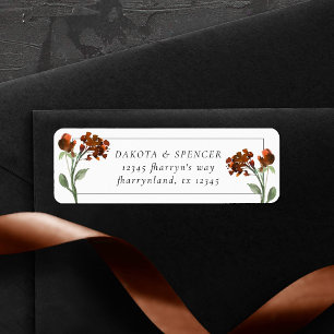 Fleur sauvage Terracotta Orange Bohemian Adresse