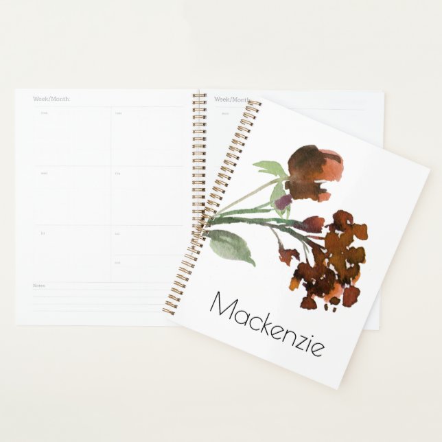 Fleur sauvage | Terracotta Orange Bohemian Custom (Devant avec enveloppe)