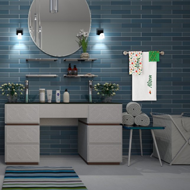 Fleur sauvage vert blanc rouge (Créateur téléchargé)