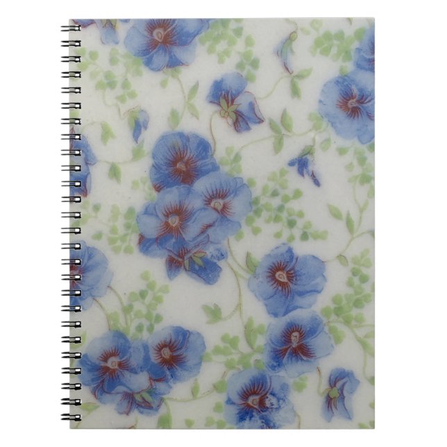 Fleur sauvage Violet Carnet Spiral (Devant)