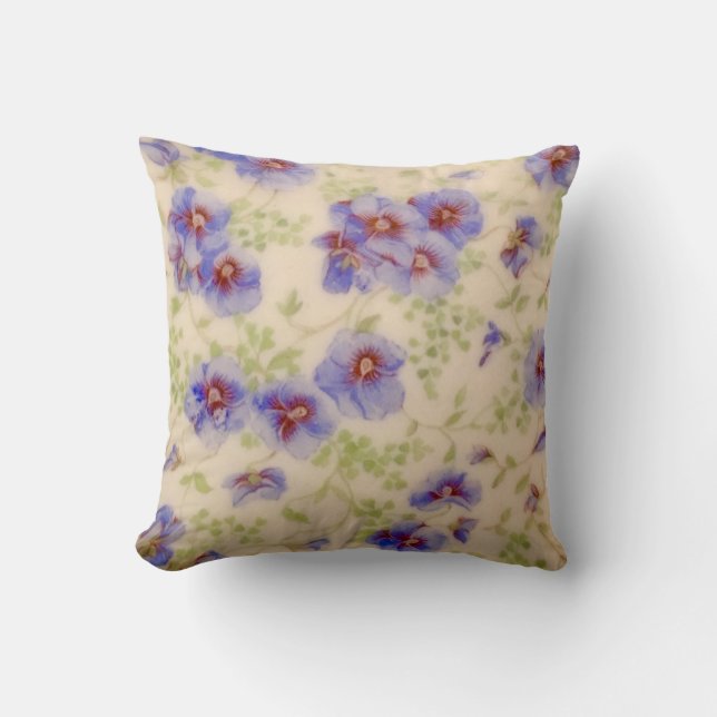 Fleur sauvage Violet Coussin (Recto)