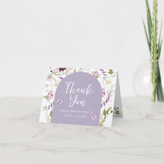 Fleur sauvage Wild ONE Butterfly Fold Merci (Devant)