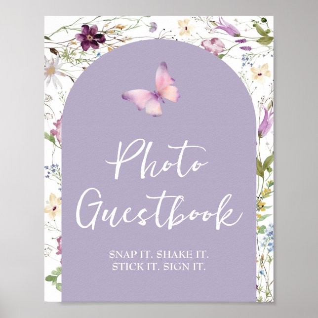 Fleur sauvage Wild ONE Butterfly Photo Livre d'or (Devant)