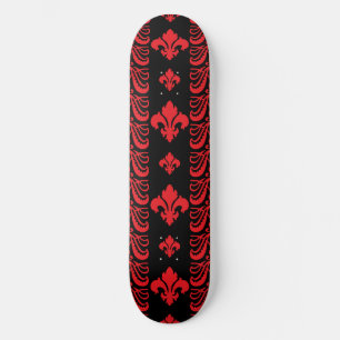 Fleur Stripe 1 Red Skateboard