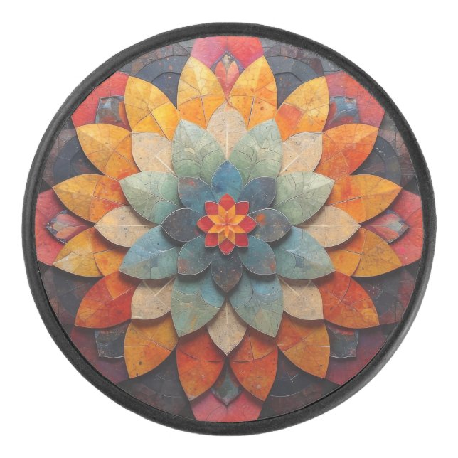 Fleur texturée Mandala Art (Devant)
