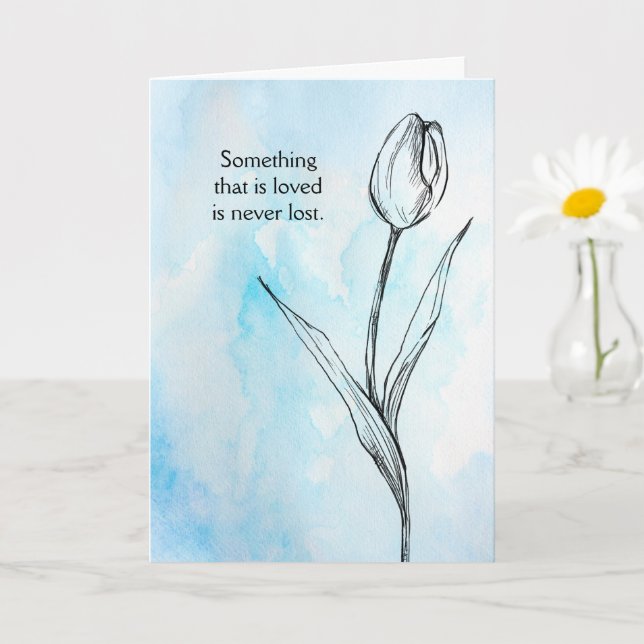 Fleur Tulip Sympathie carte de perte funéraire Mem (Petite plante)