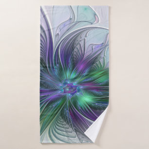 Fleur vert violet Art Abstrait moderne Fractal