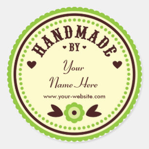 Fleur Verte Faite À La Main Par Stickers Personnal