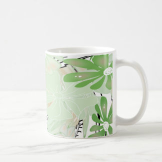 Fleur Verte Fraîche — Mug Abstrait Botanique