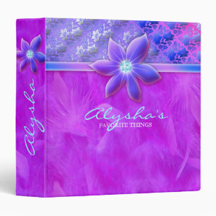 Fleur violette de dentelle de boa de classeur