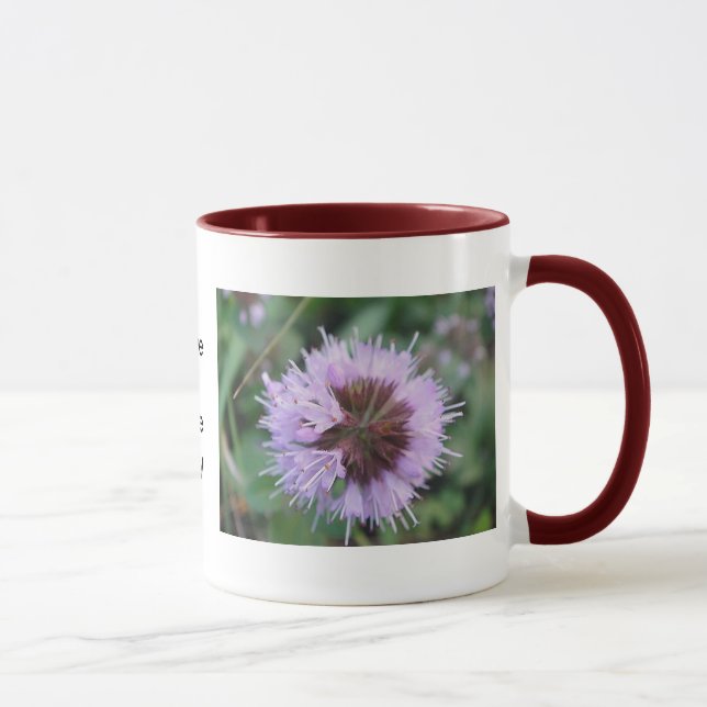 Fleur violette de Mug avec texte noir : passez une (Droite)