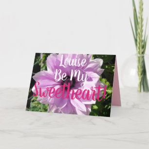 Fleur violette fleurie Soyez ma carte amoureuse