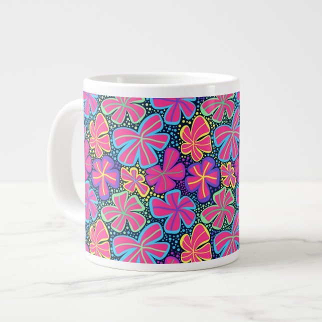 Fleur vive 🌸 tasse de café de spécialité (Devant gauche)