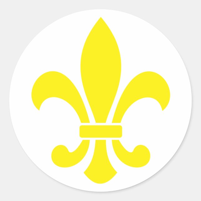 fleurdelis classic round sticker (Front)