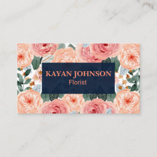 fleuriste carte de visite aquarelle