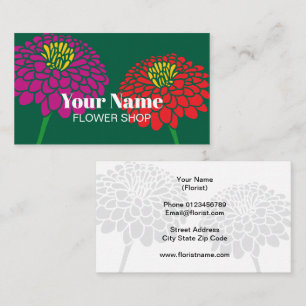Fleuriste carte de visite logo modèle