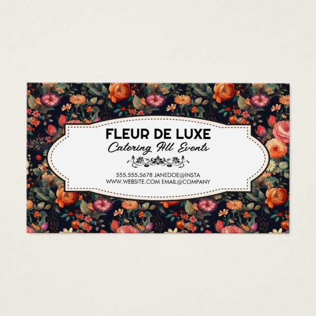 Fleuriste | Élégant Arrière - plan Fleurs (Devant)