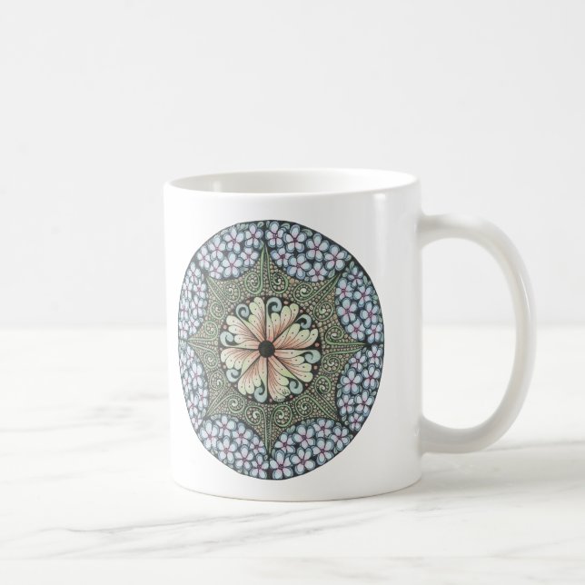 Fleurs3 tasse de doodle art. (Droite)