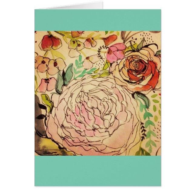 Fleurs 1 de couleur pour aquarelle (Devant)