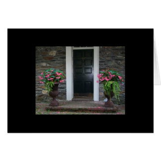 Fleurs à la porte