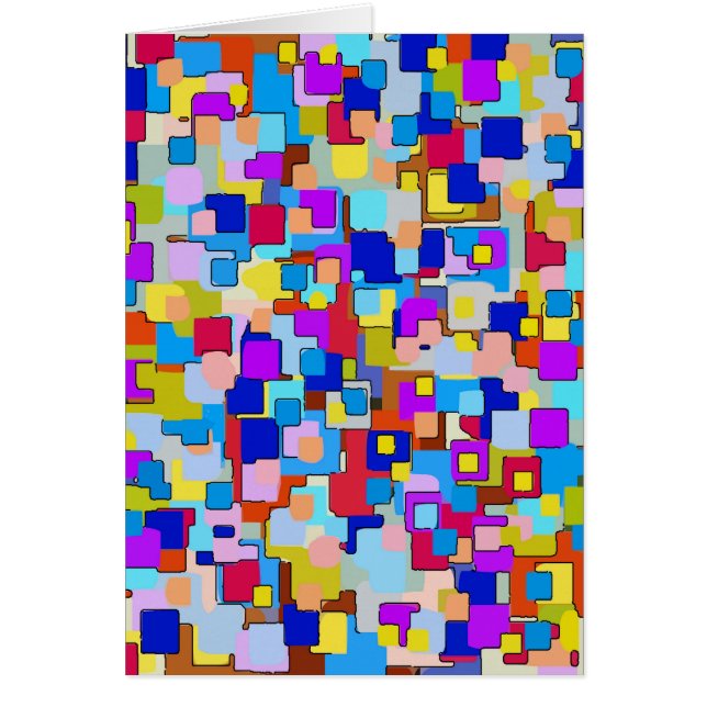 Fleurs Abstraites carrées (Devant)