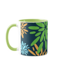 Fleurs Abstraites colorées de feux d'artifice Mug