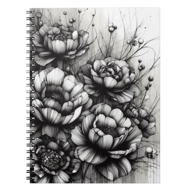 Fleurs Abstraites | Journal carnet (Devant)
