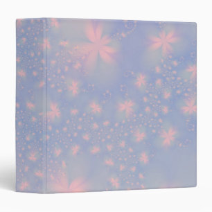 Fleurs Abstraites roses sur Classeur bleu