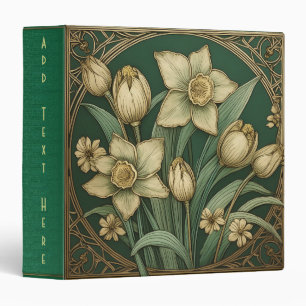 Fleurs Art Déco Personnalisées Réserver Classeur 3