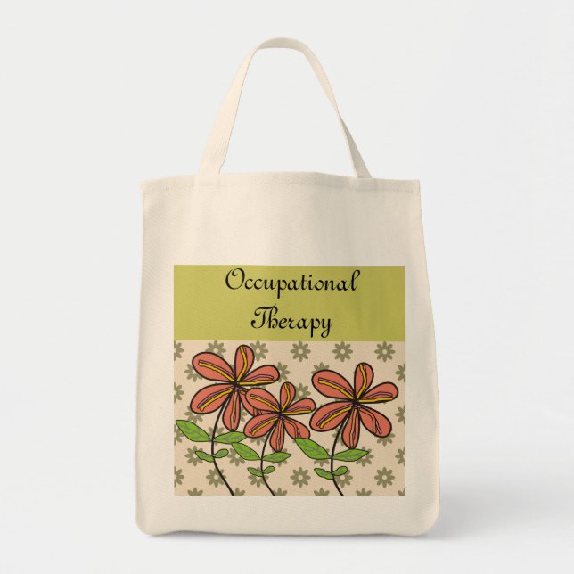 Fleurs Artsy de sac fourre-tout à ergothérapie (Devant)