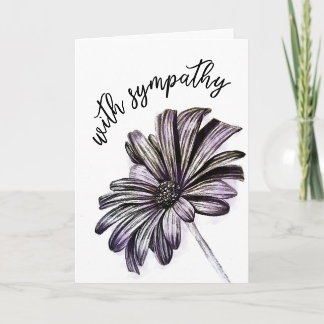 Fleurs Avec Carte De Sympathie (Devant)