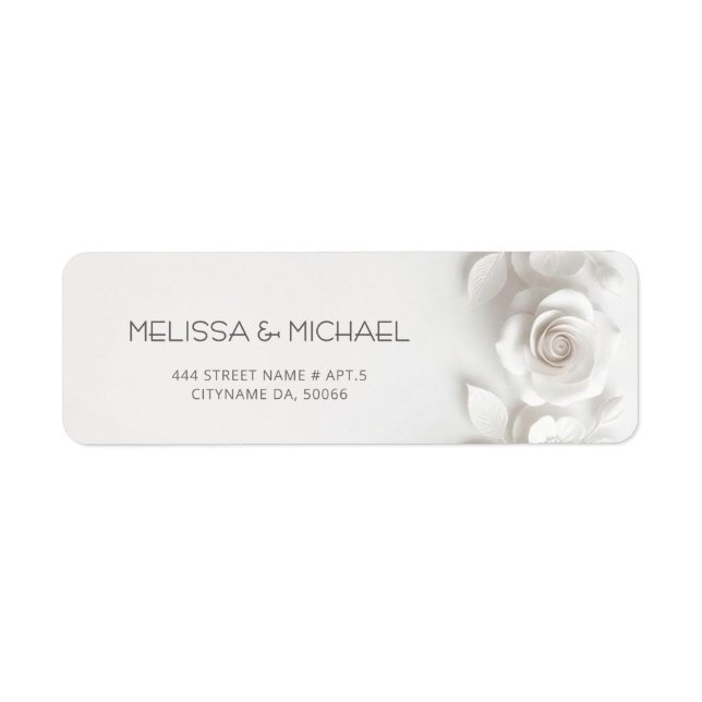 Fleurs blanches 3D Roses Mariage (Devant)