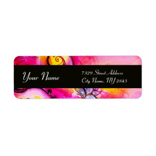 FLEURS BLANCHES & BOUTEILLE bleu rose jaune