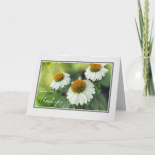 Fleurs blanches cartes de remerciements