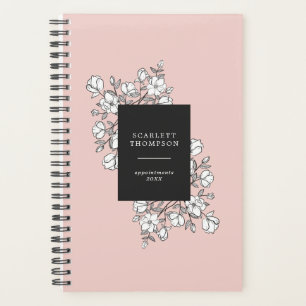 Fleurs blanches dessinées à la main Rendez-vous ro