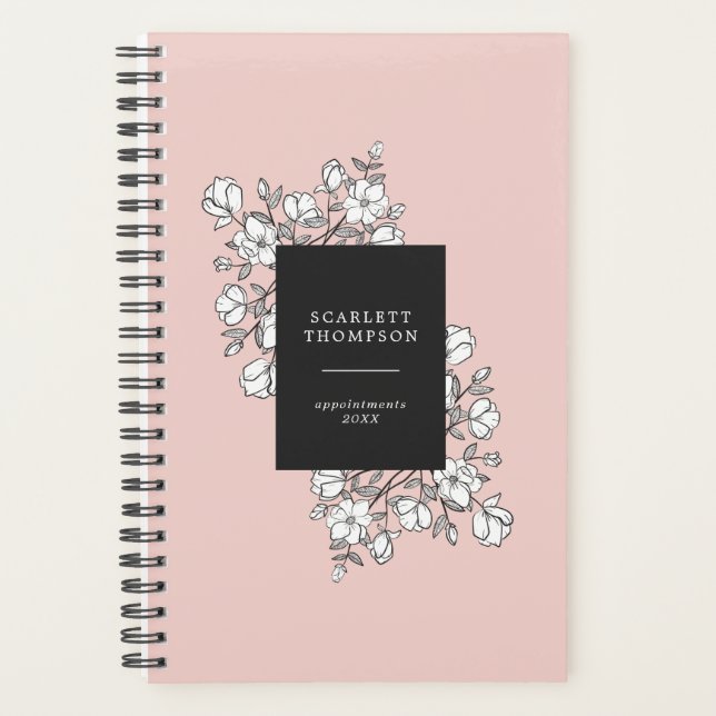 Fleurs blanches dessinées à la main Rendez-vous ro (Devant)
