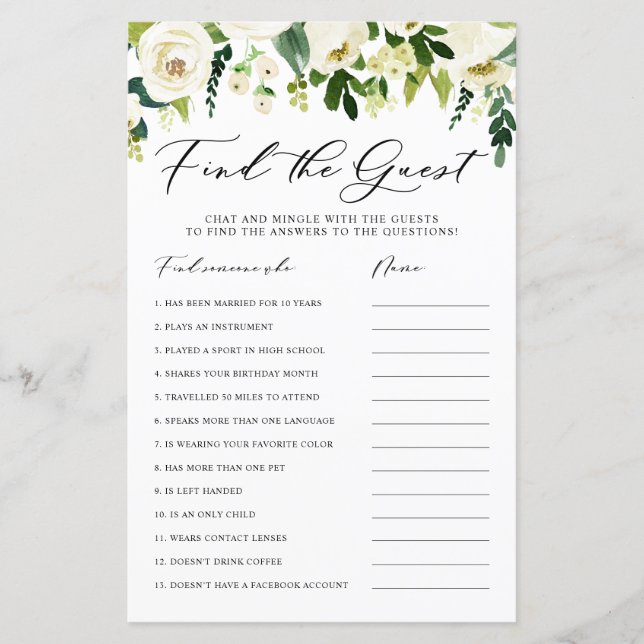 Fleurs blanches d'hiver Trouvez la carte de douche (Devant)